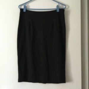 EILEEN FISHER Black Stretch Viscose Pencil Pull On Skirt XL